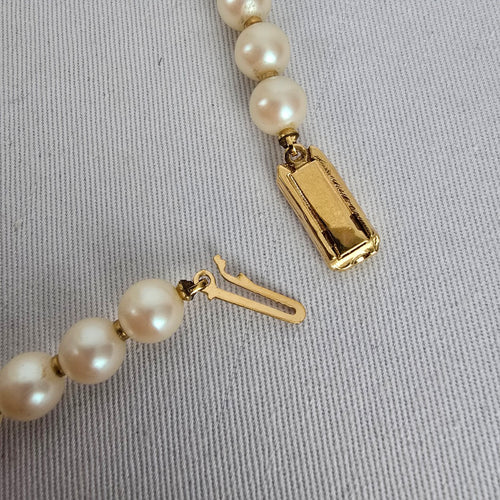 Vintage D'Orlan Faux-Pearl & Swarovski Crystal Bow Necklace