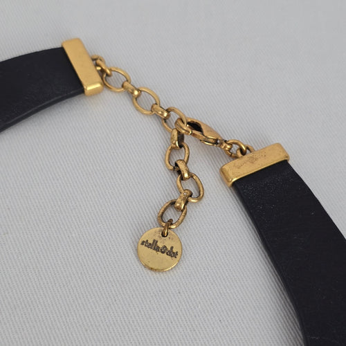 Stella & Dot Libby Layering Necklace Gold Blue Statement Necklace