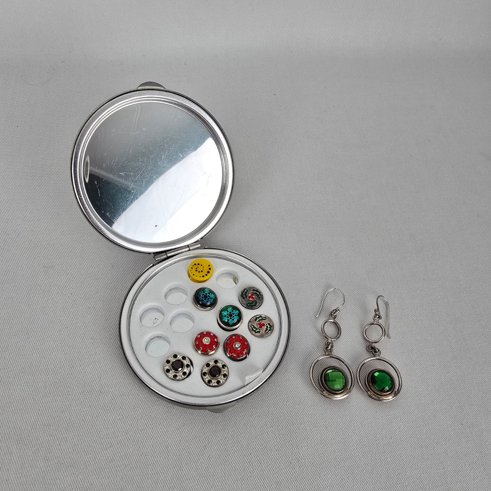 Kameleon 925 Sterling Silver Interchangeable Drop Earrings Crystal