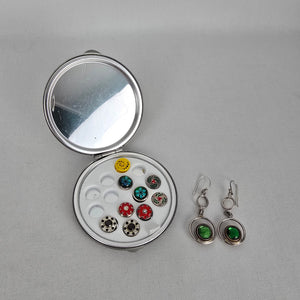 Kameleon 925 Sterling Silver Interchangeable Drop Earrings Crystal