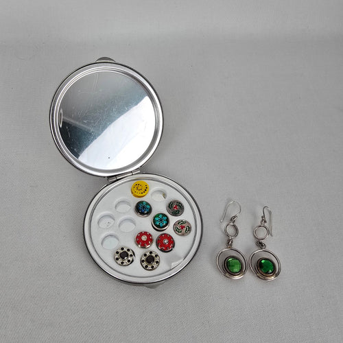 Kameleon 925 Sterling Silver Interchangeable Drop Earrings Crystal