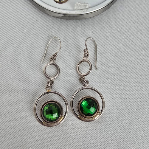 Kameleon 925 Sterling Silver Interchangeable Drop Earrings Crystal
