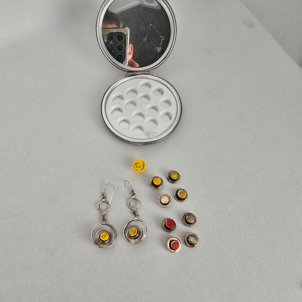 Kameleon 925 Sterling Silver Interchangeable Drop Earrings Crystal