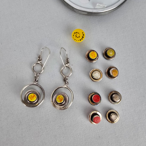 Kameleon 925 Sterling Silver Interchangeable Drop Earrings Crystal