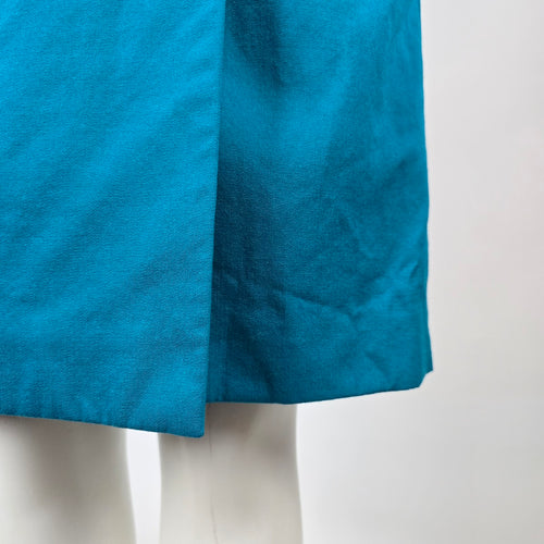 Vintage Classiques Teal Wool Coat Dress Size 4