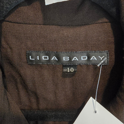 Vintage Liola Baday Brown Wool Wrap Dress Size 10
