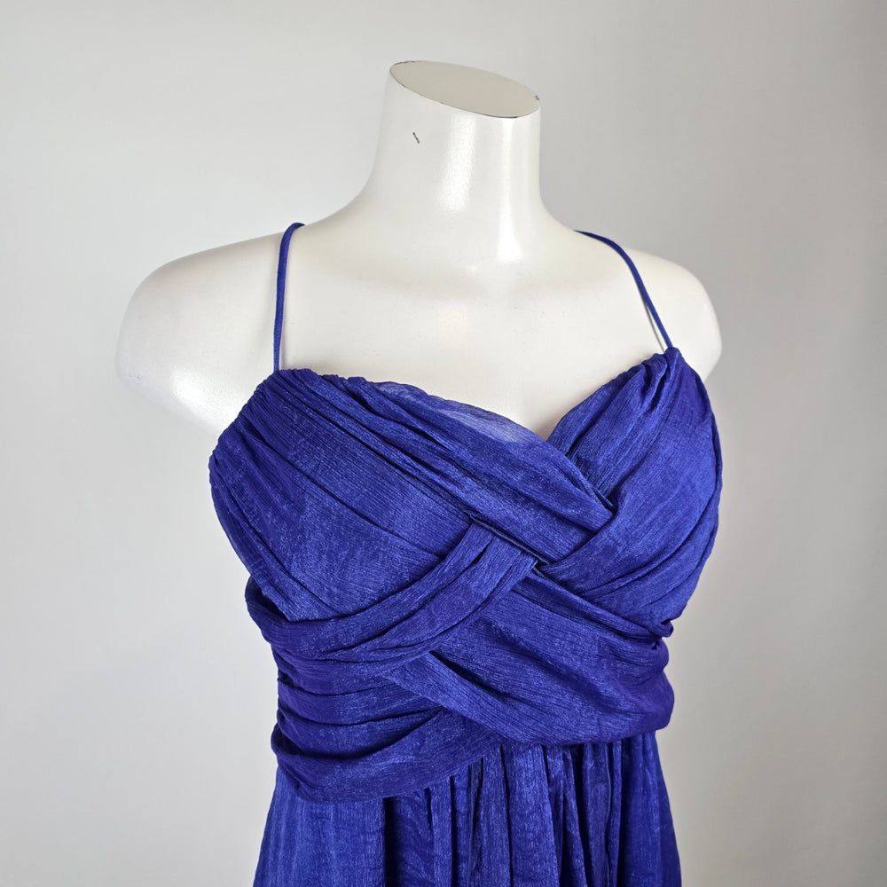 Jessica Purple Ruched Chiffon Cocktail Dress Size 14