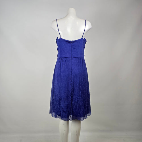 Jessica Purple Ruched Chiffon Cocktail Dress Size 14