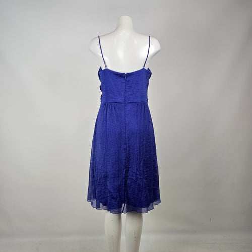 Jessica Purple Ruched Chiffon Cocktail Dress Size 14
