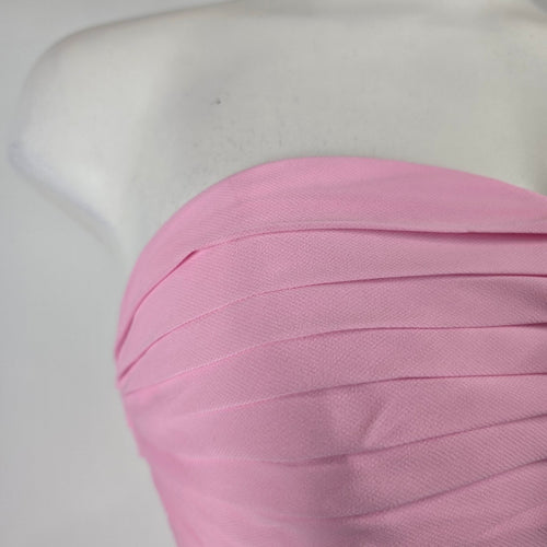Azazie Pink Strapless High Low Chiffon Dress Size S/M