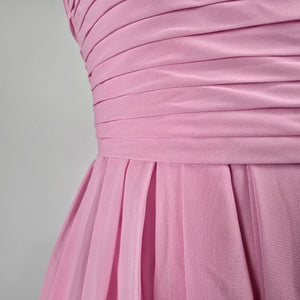 Azazie Pink Strapless High Low Chiffon Dress Size S/M