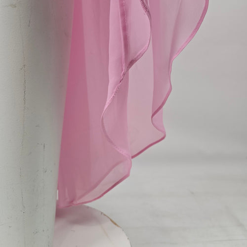 Azazie Pink Strapless High Low Chiffon Dress Size S/M