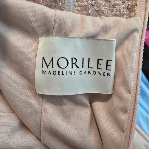 Morilee Madeline Gardner Blush Beaded Formal Gown Size 10