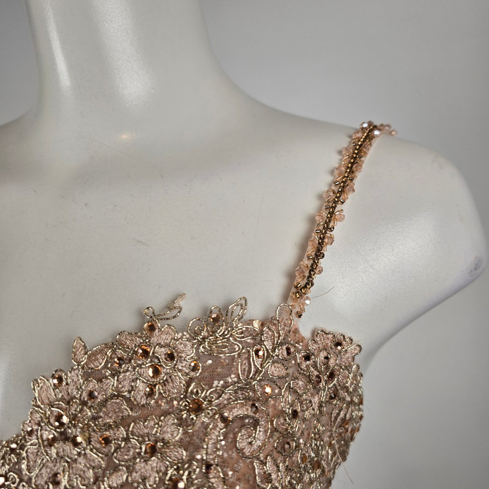 Morilee Madeline Gardner Blush Beaded Formal Gown Size 10