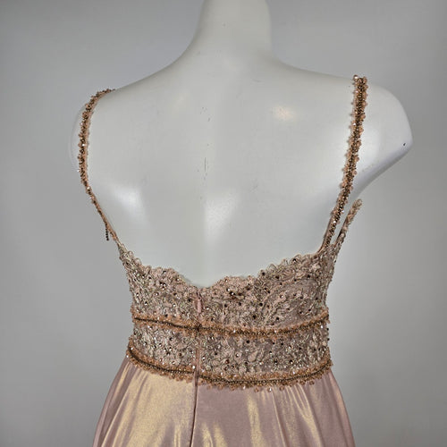 Morilee Madeline Gardner Blush Beaded Formal Gown Size 10