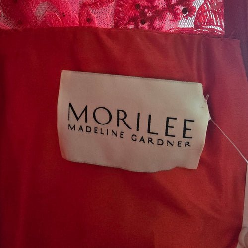Morilee Madeline Gardner Red Lace Ball Gown Formal Dress Size 8