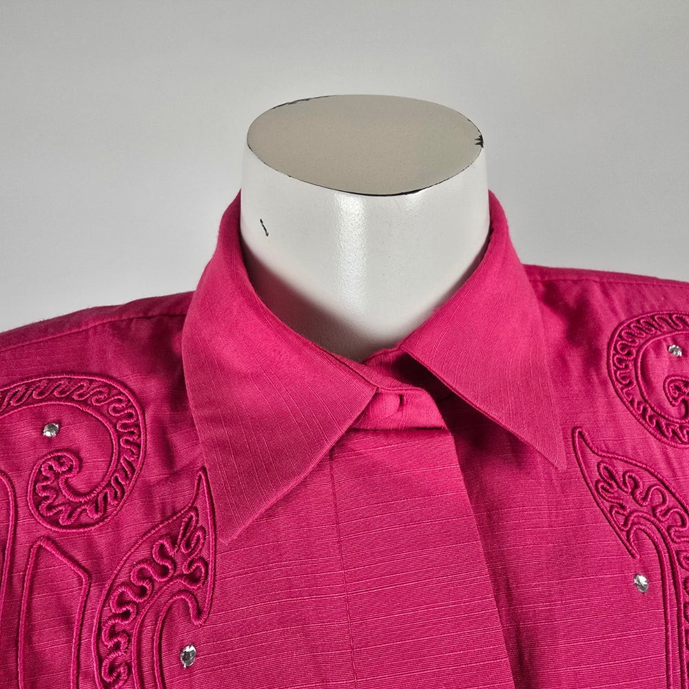 Vintage Pour Vous Harold Axler Fuchsia Belted Dress