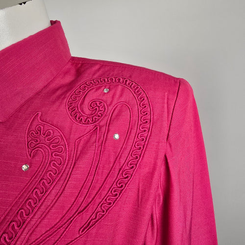 Vintage Pour Vous Harold Axler Fuchsia Belted Dress