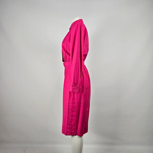 Vintage Pour Vous Harold Axler Fuchsia Belted Dress