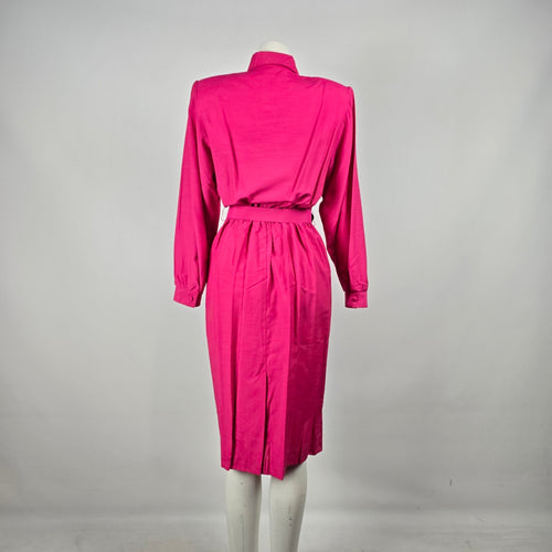 Vintage Pour Vous Harold Axler Fuchsia Belted Dress