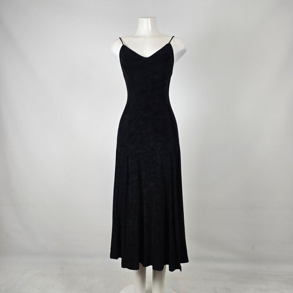 Moda International Black Slinky Jersey Slip Dress XS/S