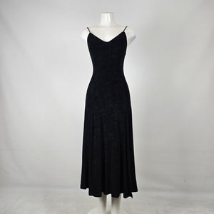 Moda International Black Slinky Jersey Slip Dress XS/S
