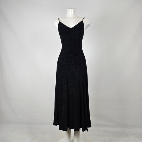 Moda International Black Slinky Jersey Slip Dress XS/S
