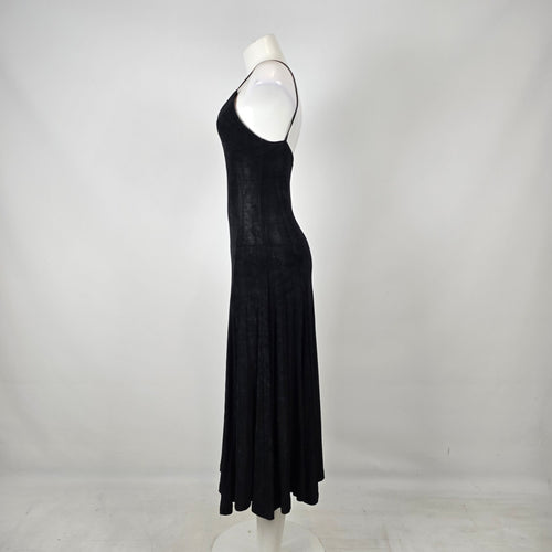 Moda International Black Slinky Jersey Slip Dress XS/S