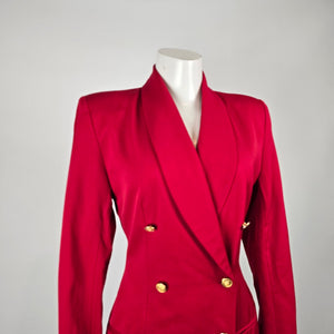 Vintage Classiques for Koret Red Wool Coat Dress Size 6