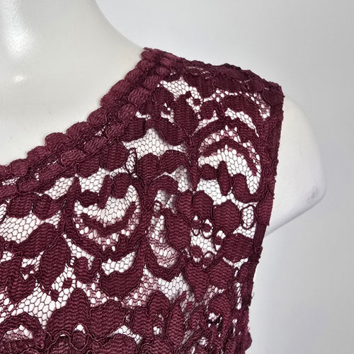 David’s Bridal Burgundy Lace Bodice Formal Gown Size 20