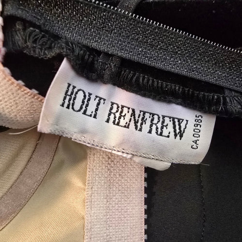 Holt Renfrew Black Velvet Satin Formal Gown Size 10
