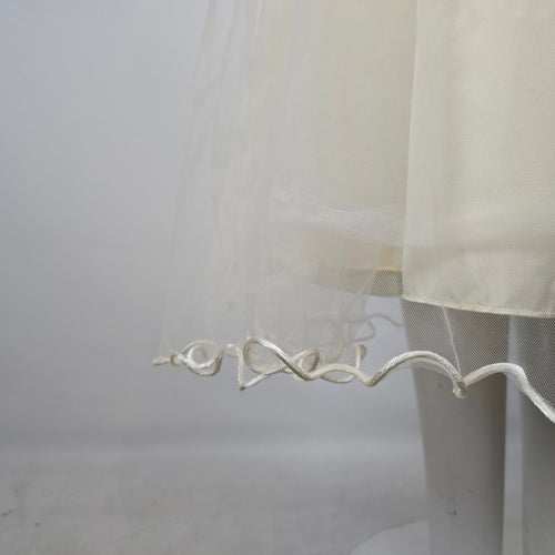 NNJXD Cream Tulle Embroidered Special Occasion Dress Size XS