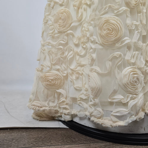 Classics Collection Ivory Rosette Formal Gown Size M/L