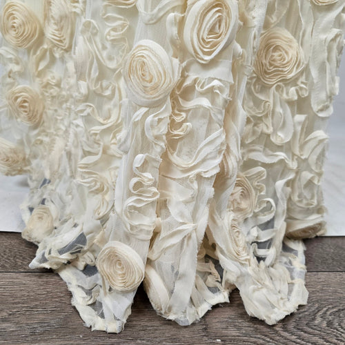 Classics Collection Ivory Rosette Formal Gown Size M/L