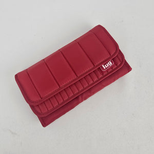 Lug Red Quilted Nylon Wallet Organizer Clutch