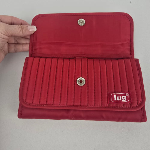 Lug Red Quilted Nylon Wallet Organizer Clutch