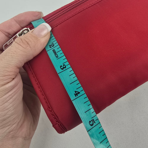 Lug Red Quilted Nylon Wallet Organizer Clutch