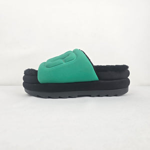 UGG Maxi Graphic Slide Black Emerald Green Women’s Size 11
