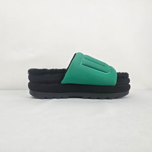 UGG Maxi Graphic Slide Black Emerald Green Women’s Size 11