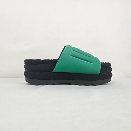 UGG Maxi Graphic Slide Black Emerald Green Women’s Size 11