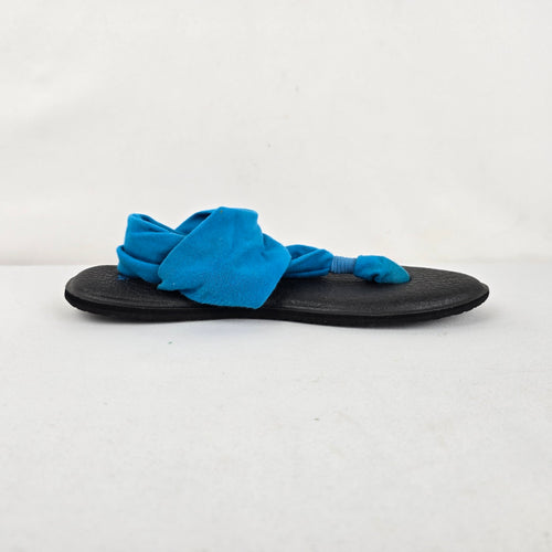 Sanuk Blue Yoga Sling Flip Flop Sandals Women’s Size 8