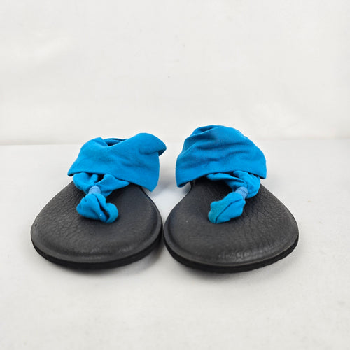 Sanuk Blue Yoga Sling Flip Flop Sandals Women’s Size 8