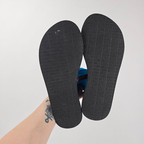 Sanuk Blue Yoga Sling Flip Flop Sandals Women’s Size 8