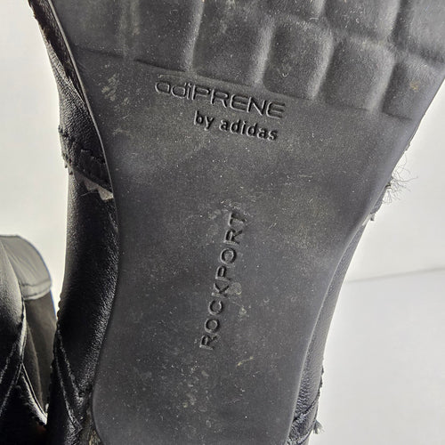 Rockport adiPRENE Black Leather Heeled Ankle Boots Size 7.5
