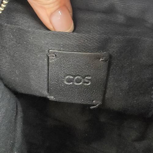 COS Black Leather Crescent Crossbody Shoulder Bag
