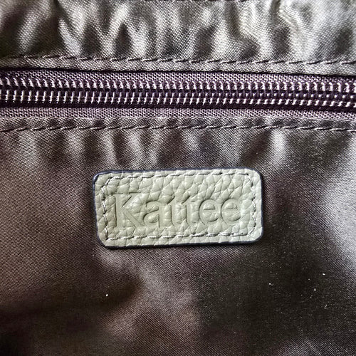 Kattee Olive Cowhide Leather Mini Crossbody Satchel Bag