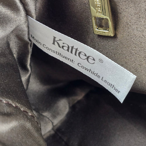 Kattee Olive Cowhide Leather Mini Crossbody Satchel Bag