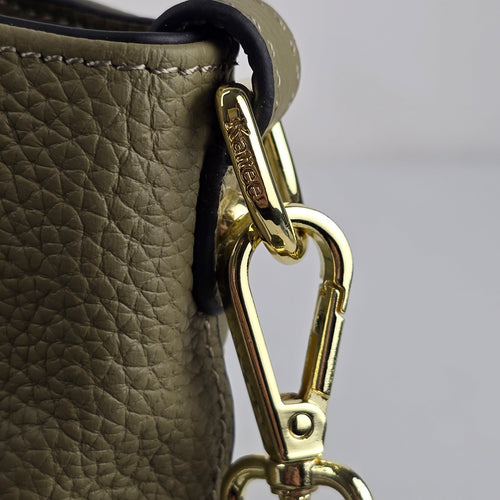 Kattee Olive Cowhide Leather Mini Crossbody Satchel Bag
