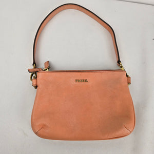 Fossil Peach Leather Shoulder Bag Small Purse