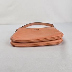 Fossil Peach Leather Shoulder Bag Small Purse